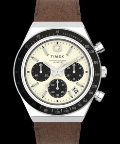 Timex Vintage|Leather*Q Chronograph 40mm Leather Strap Watch