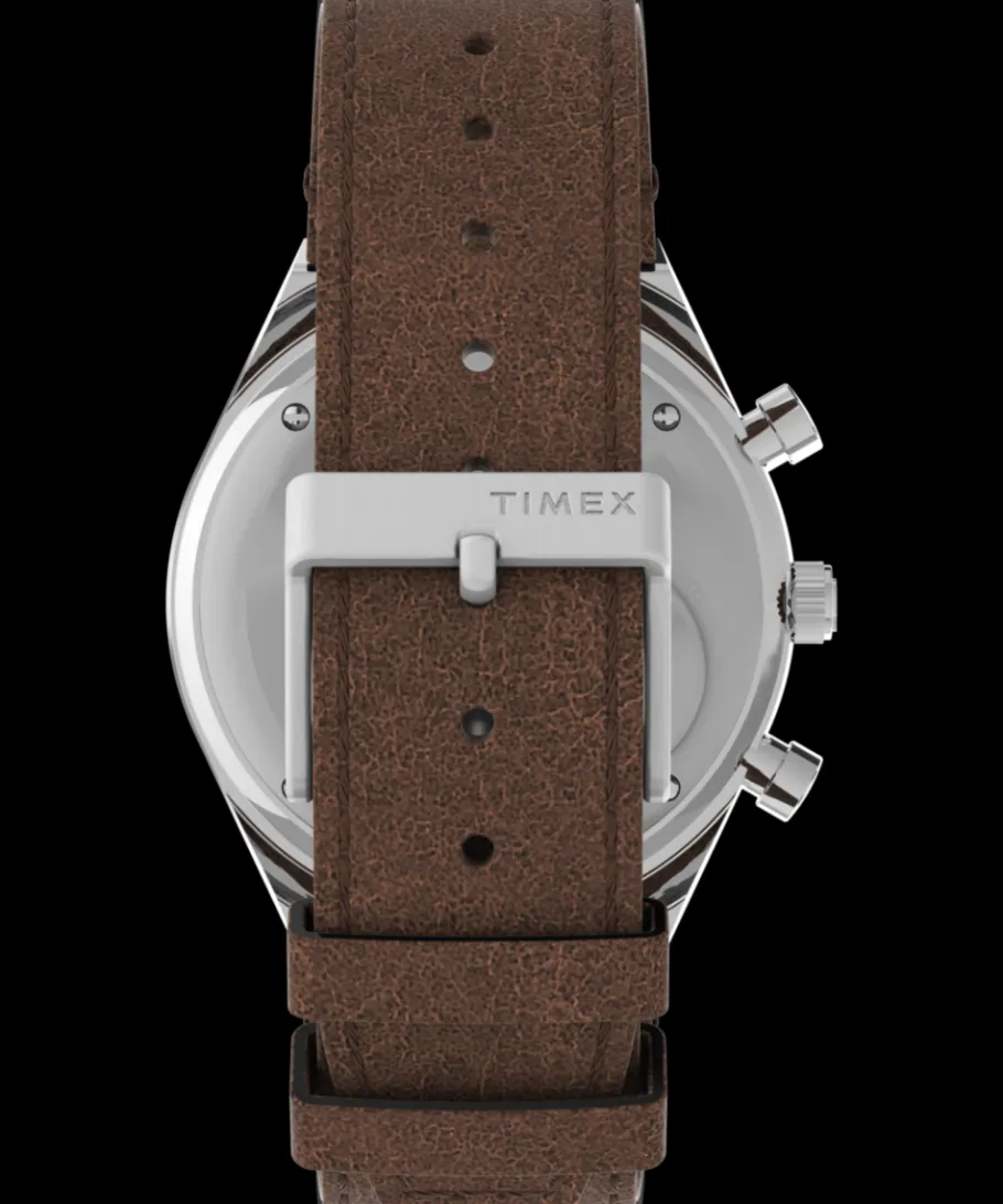 Timex Vintage|Leather*Q Chronograph 40mm Leather Strap Watch