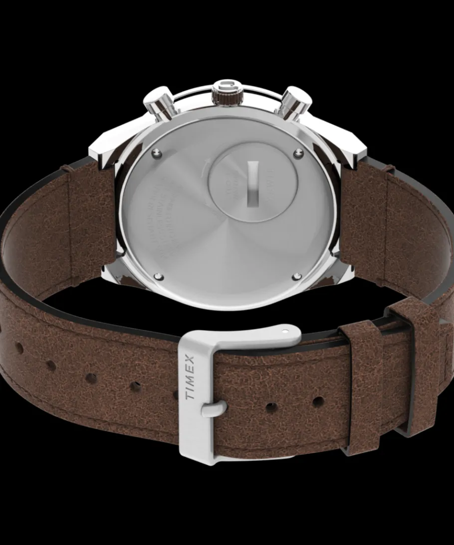 Timex Vintage|Leather*Q Chronograph 40mm Leather Strap Watch