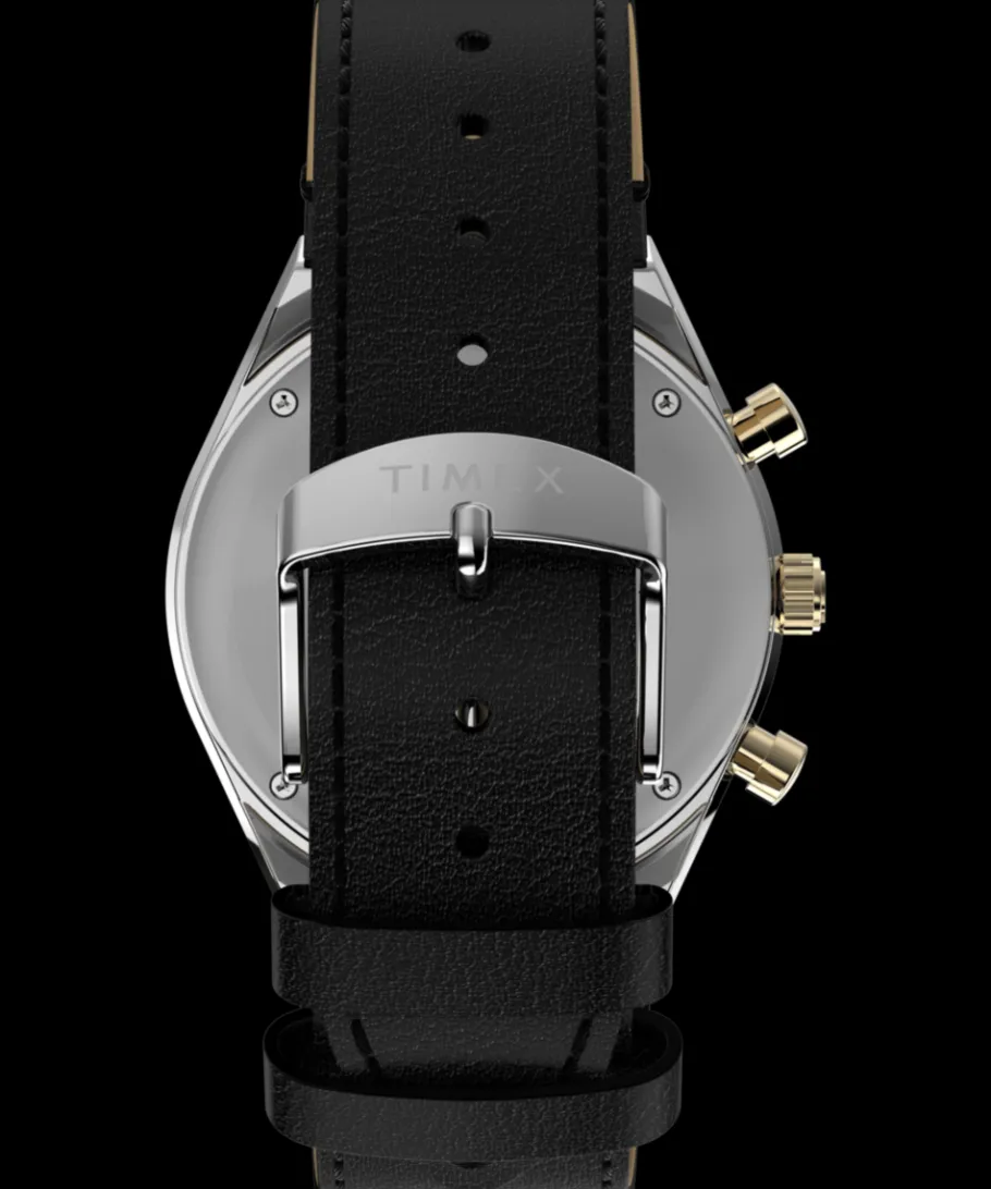 Timex Vintage|Leather*Q ® Chronograph 40mm Leather Strap Watch