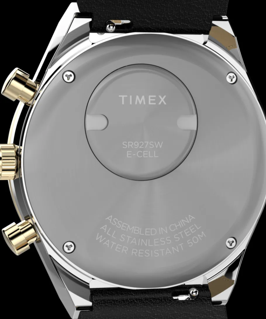 Timex Vintage|Leather*Q ® Chronograph 40mm Leather Strap Watch