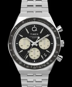 Timex Vintage|Stainless Steel*Q Chronograph 40mm Stainless Steel Bracelet Watch