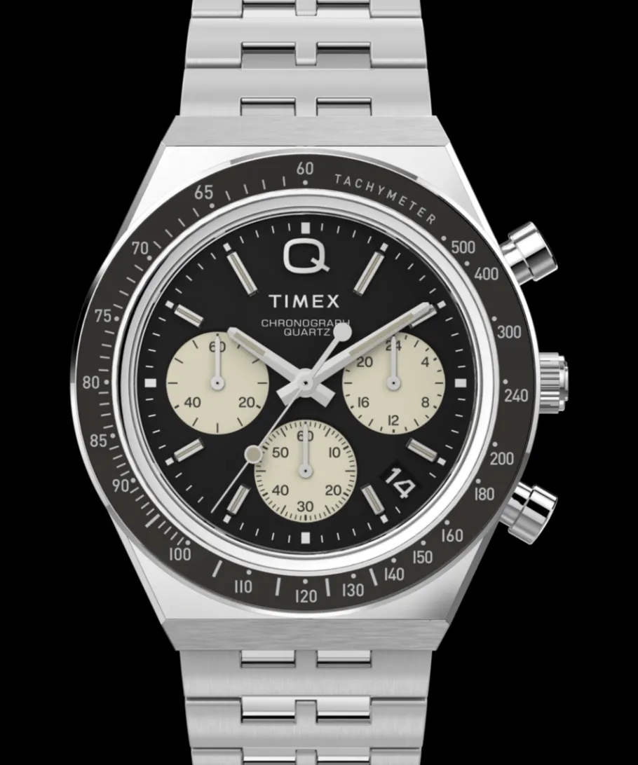 Timex Vintage|Stainless Steel*Q Chronograph 40mm Stainless Steel Bracelet Watch