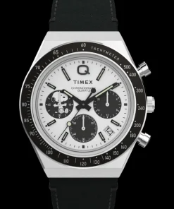 Timex Leather|Chronograph*Q Chronograph x Peanuts Snoopy 40mm Leather Strap Watch