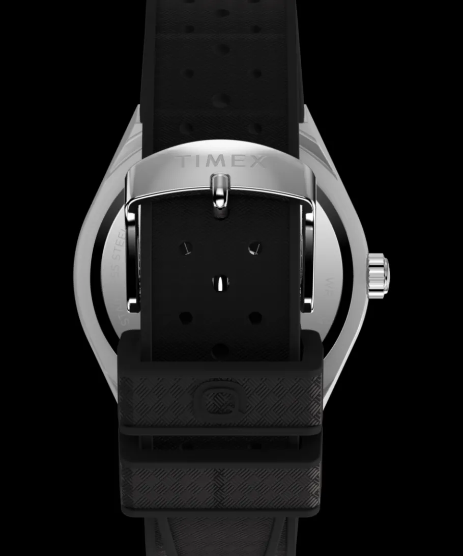 Timex Vintage|Father's Day Gifts*Q ® Continental GMT 39mm Synthetic Rubber Strap Watch