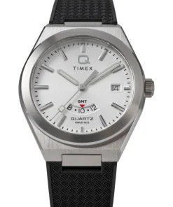 Timex Vintage|Father's Day Gifts*Q ® Continental GMT 39mm Synthetic Rubber Strap Watch