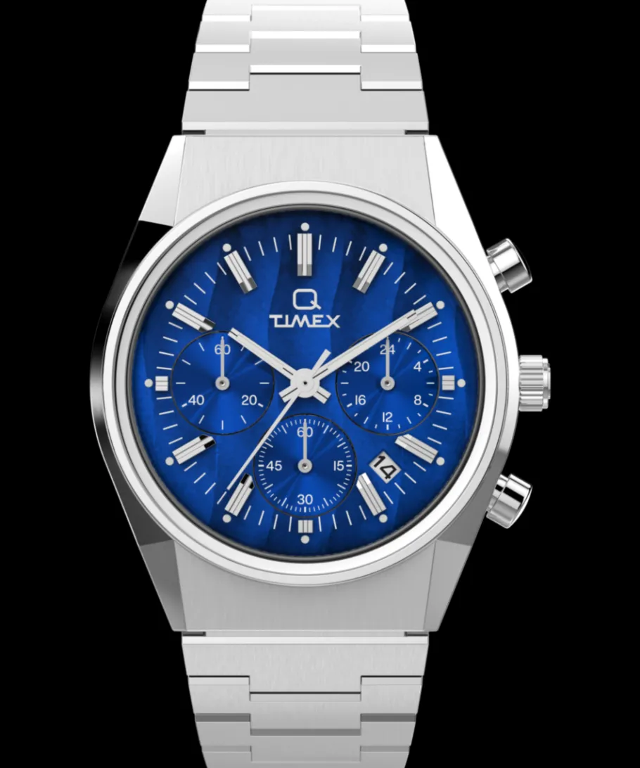 Timex Vintage|Stainless Steel*Q Falcon Eye Chronograph 40mm Stainless Steel Bracelet Watch