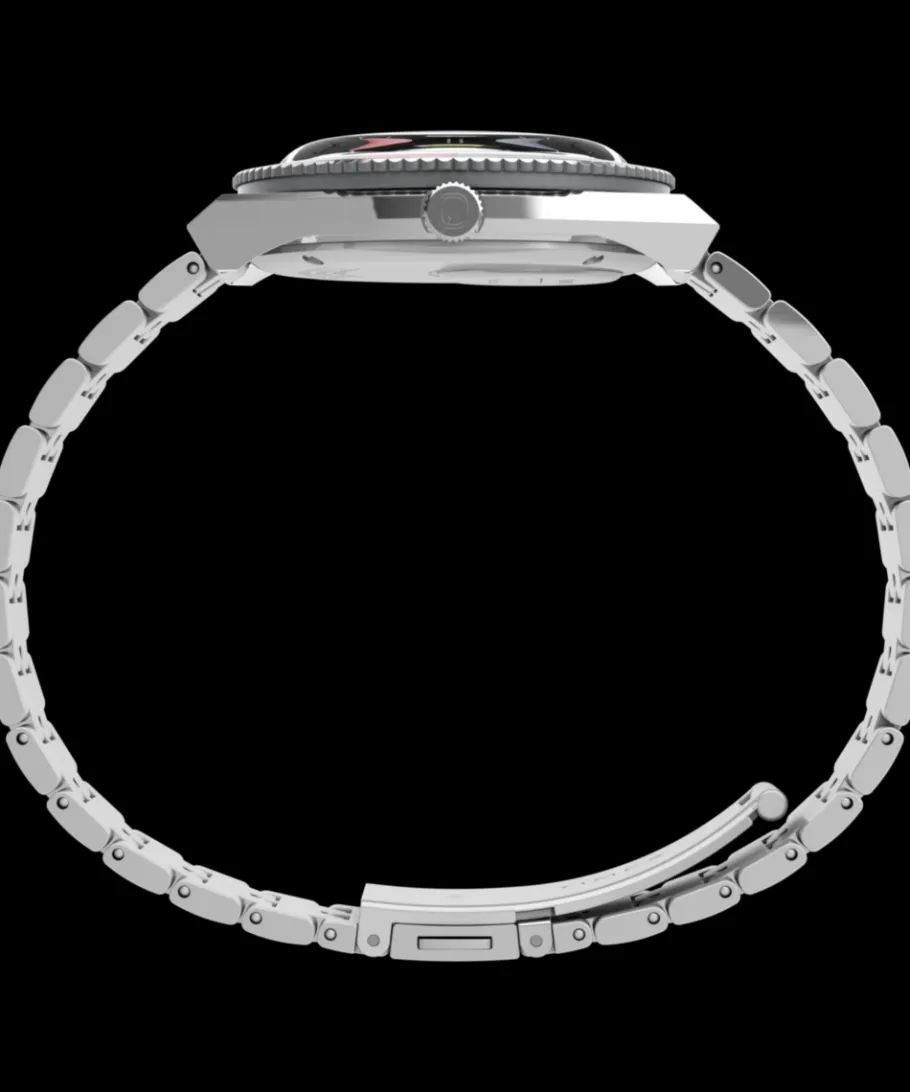 Timex Vintage|Stainless Steel*Q GMT 38mm Stainless Steel Bracelet Watch