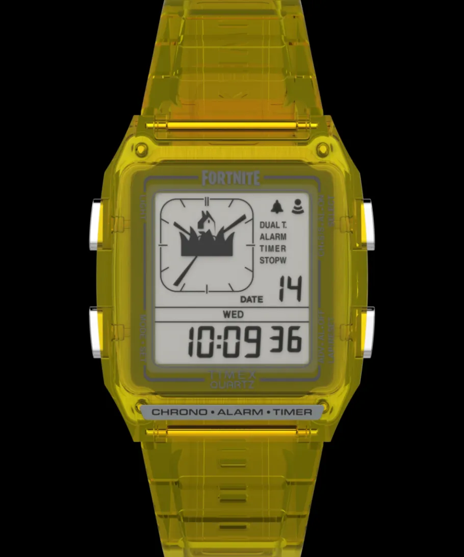 Women Timex Digital|Digital*Q LCA x Fortnite® 35mm Resin Strap Watch
