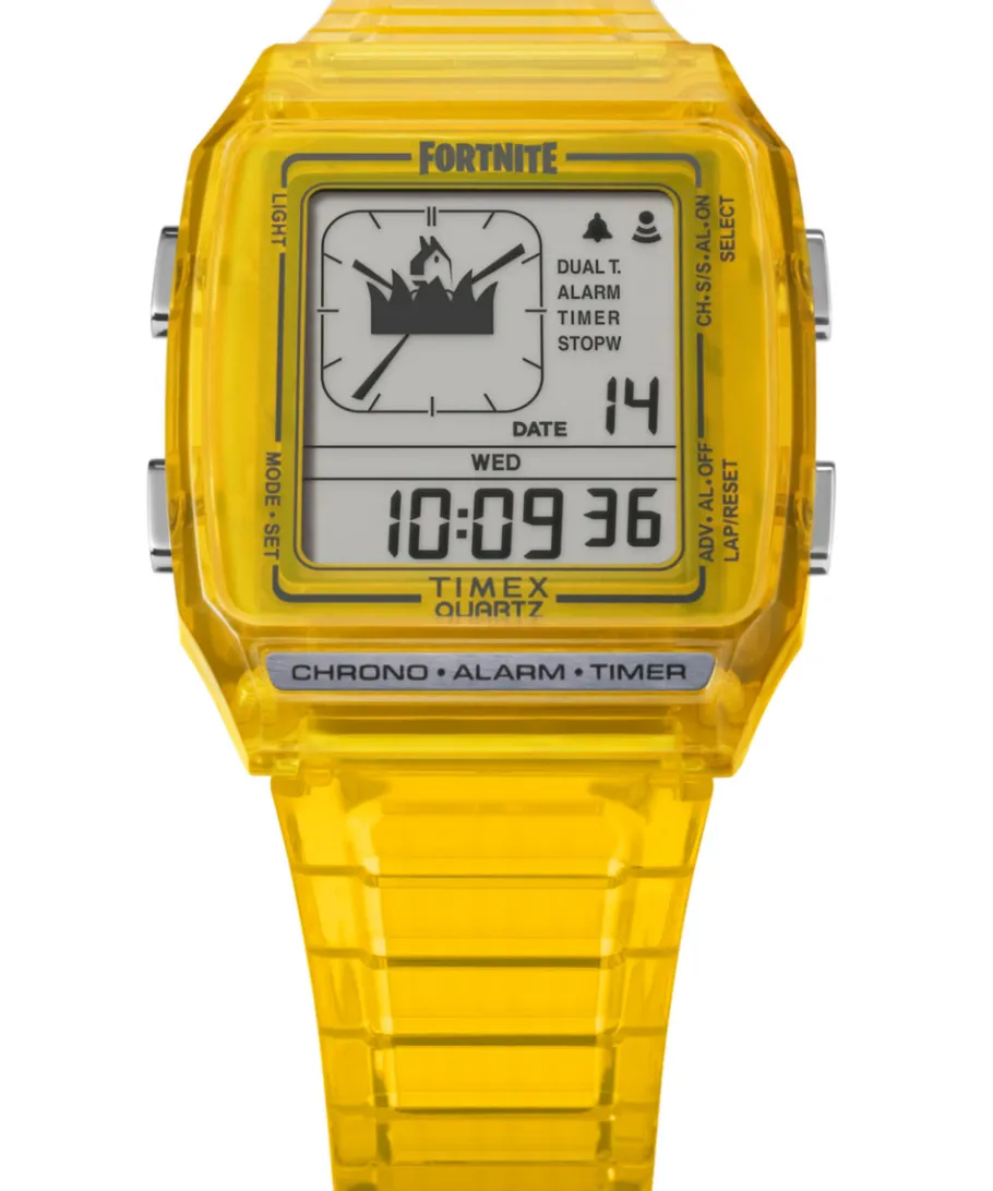 Women Timex Digital|Digital*Q LCA x Fortnite® 35mm Resin Strap Watch