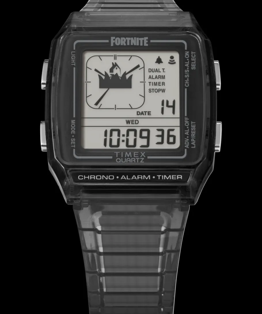Women Timex Digital|Digital*Q LCA x Fortnite® 35mm Resin Strap Watch