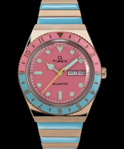 Women Timex Bracelet*Q Malibu 36mm Stainless Steel Expansion Band Watch