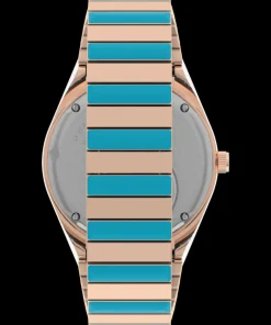 Women Timex Bracelet*Q Malibu 36mm Stainless Steel Expansion Band Watch