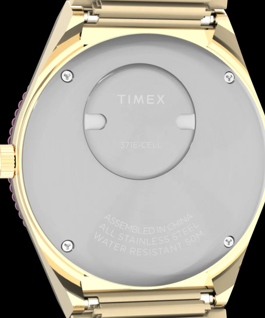 Women Timex Bracelet*Q ® 36mm Stainless Steel Expansion Band Watch
