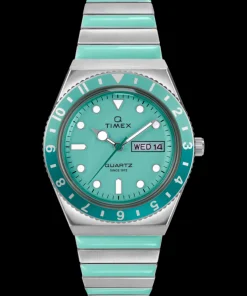 Women Timex Silver-tone|Bracelet*Q ® 36mm Stainless Steel Expansion Band Watch