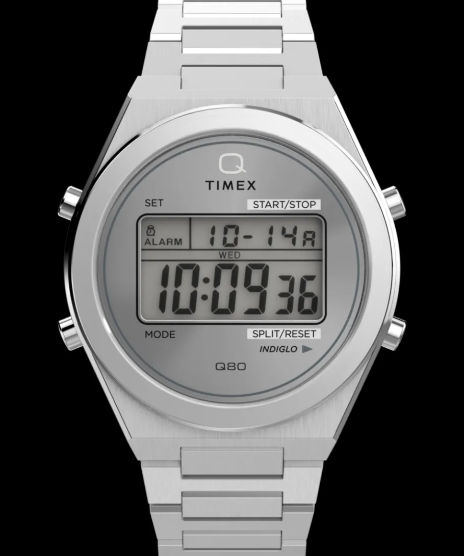 Timex Vintage|Stainless Steel*Q ® Q80 Continental 39mm Stainless Steel Bracelet Watch