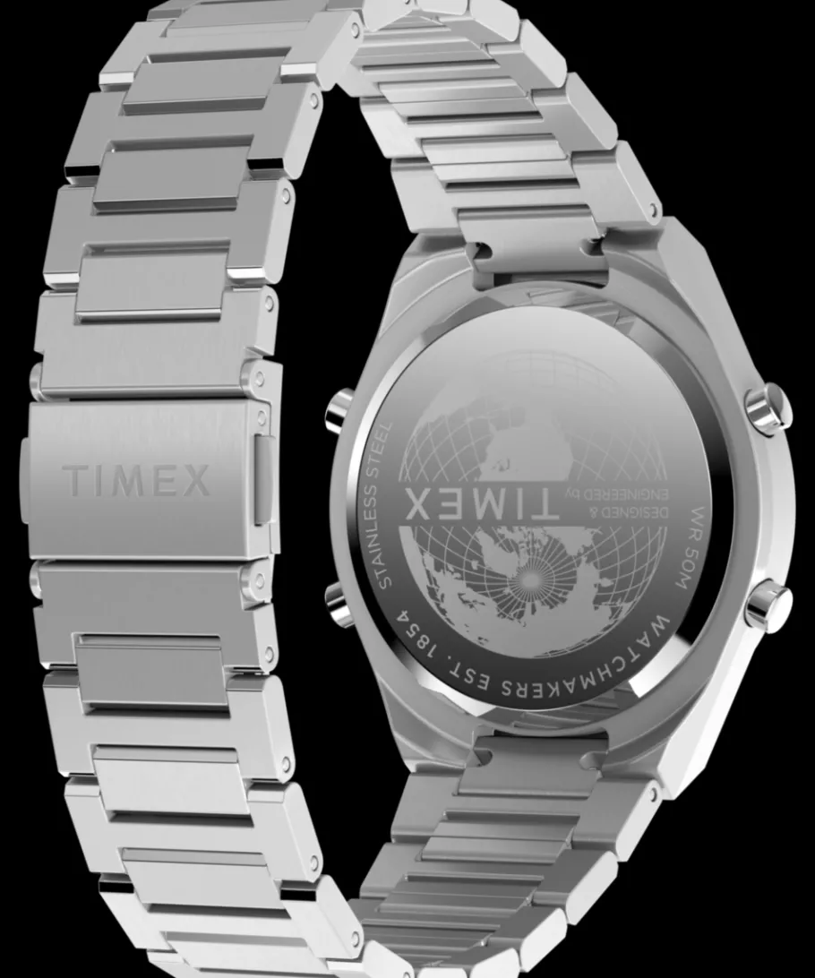 Timex Vintage|Stainless Steel*Q ® Q80 Continental 39mm Stainless Steel Bracelet Watch