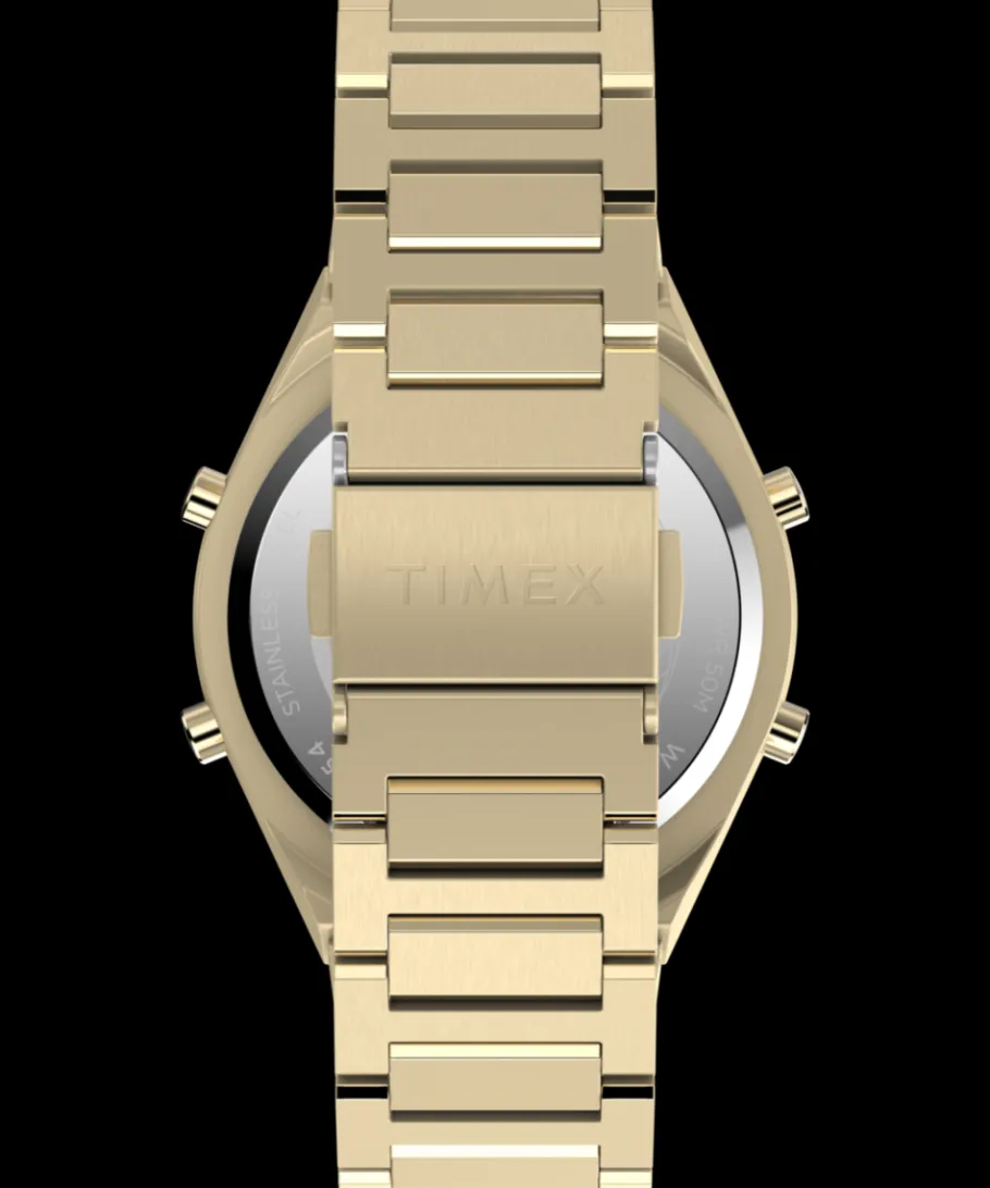 Timex Vintage|Stainless Steel*Q ® Q80 Continental 39mm Stainless Steel Bracelet Watch