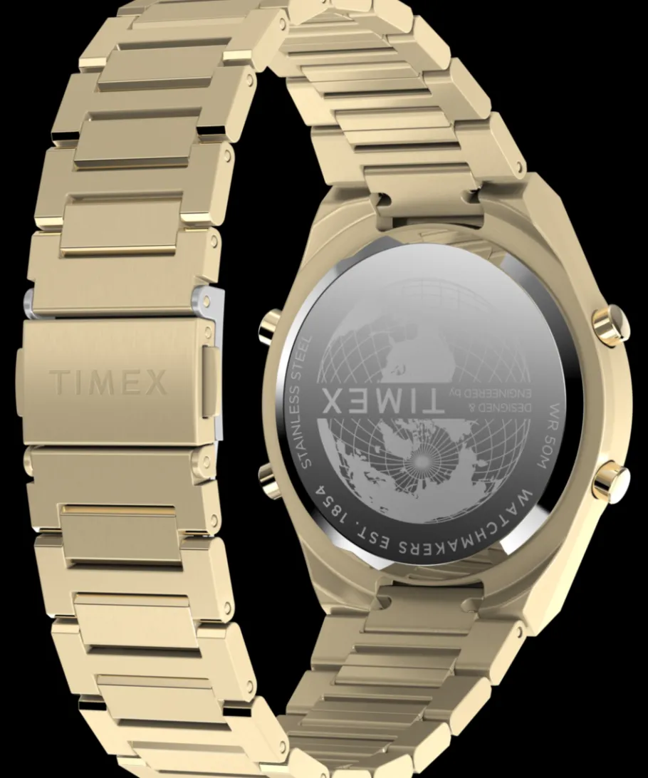 Timex Vintage|Stainless Steel*Q ® Q80 Continental 39mm Stainless Steel Bracelet Watch