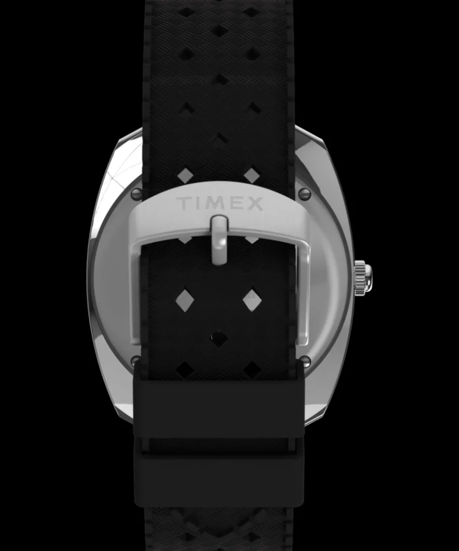 Timex Vintage|Father's Day Gifts*Q Reissue 1971 Velocity 36mm Synthetic Rubber Strap Watch