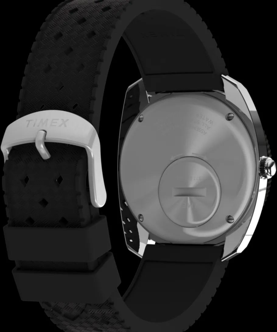 Timex Vintage|Father's Day Gifts*Q Reissue 1971 Velocity 36mm Synthetic Rubber Strap Watch