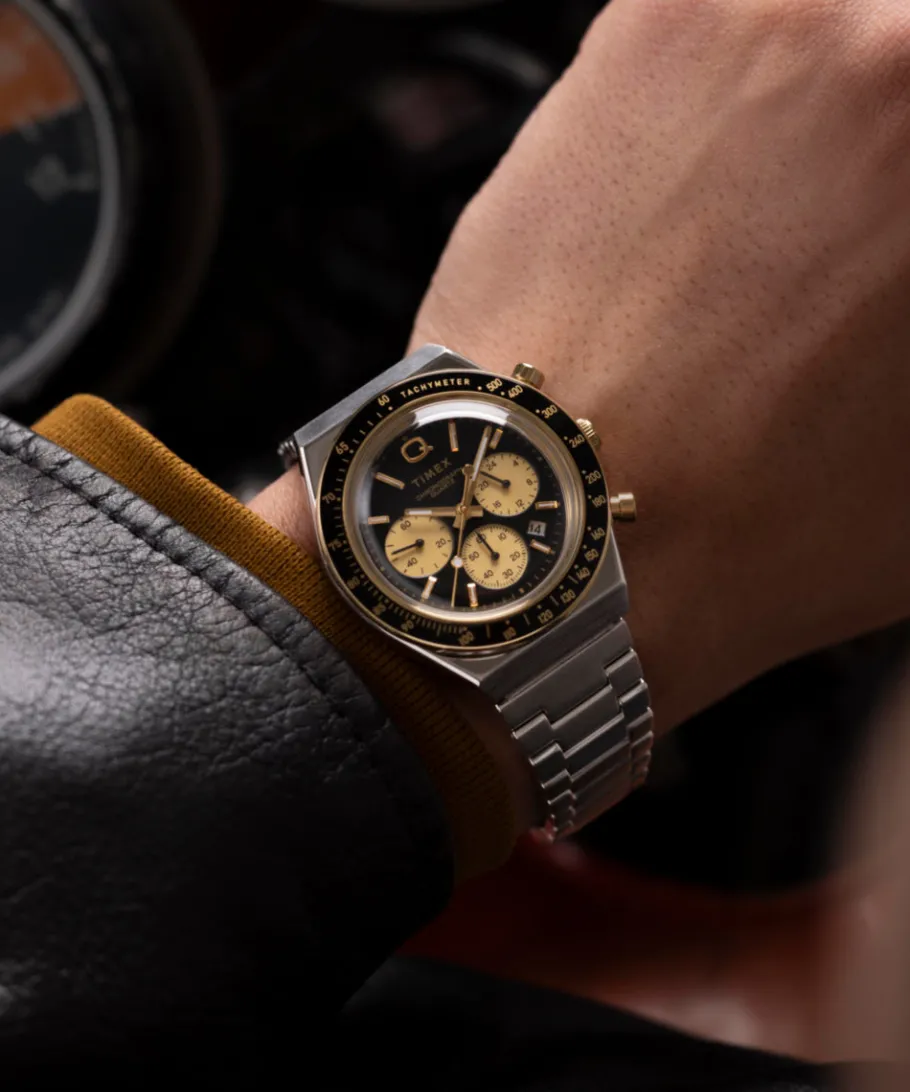 Timex Vintage|Stainless Steel*Q ® Chronograph 40mm Stainless Steel Bracelet Watch