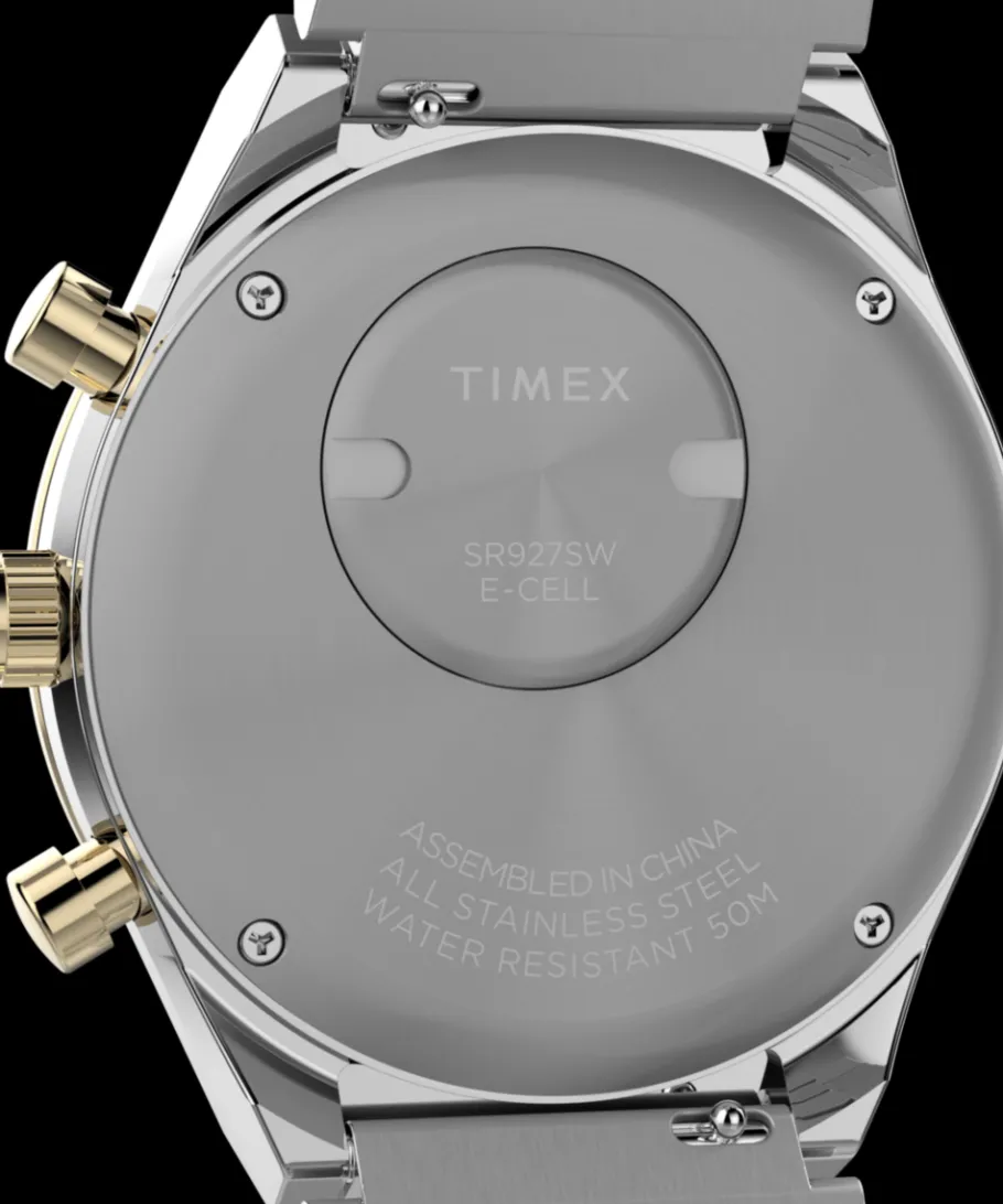 Timex Vintage|Stainless Steel*Q ® Chronograph 40mm Stainless Steel Bracelet Watch