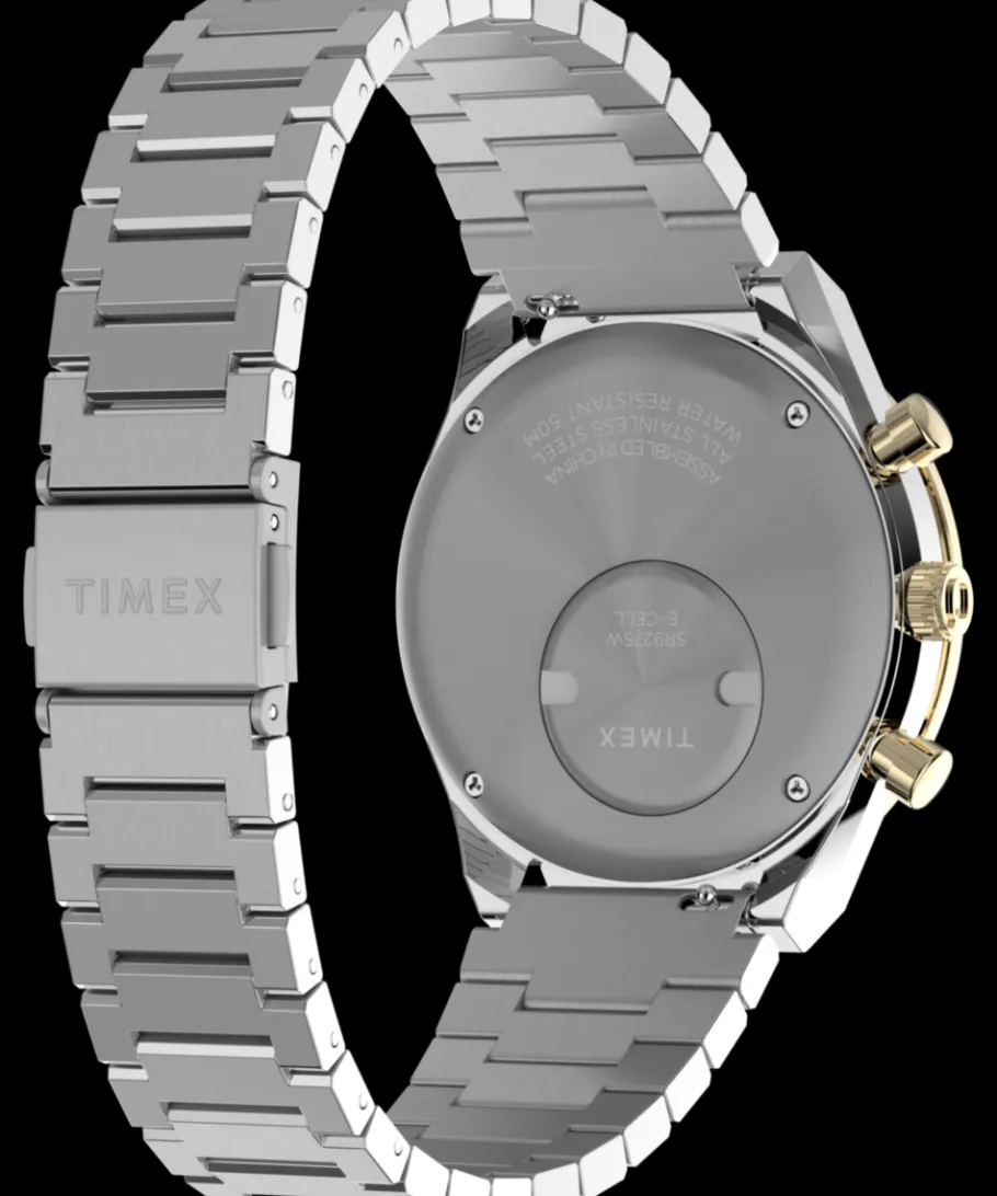Timex Vintage|Stainless Steel*Q ® Chronograph 40mm Stainless Steel Bracelet Watch