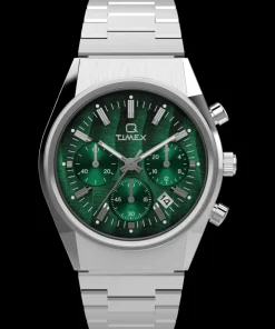 Timex Vintage|Stainless Steel*Q ® Falcon Eye Chronograph 40mm Stainless Steel Bracelet