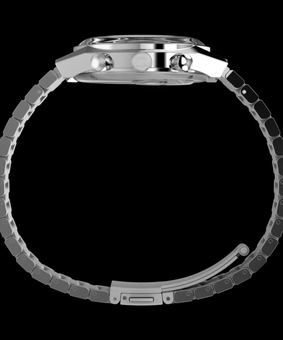 Timex Vintage|Stainless Steel*Q ® Falcon Eye Chronograph 40mm Stainless Steel Bracelet