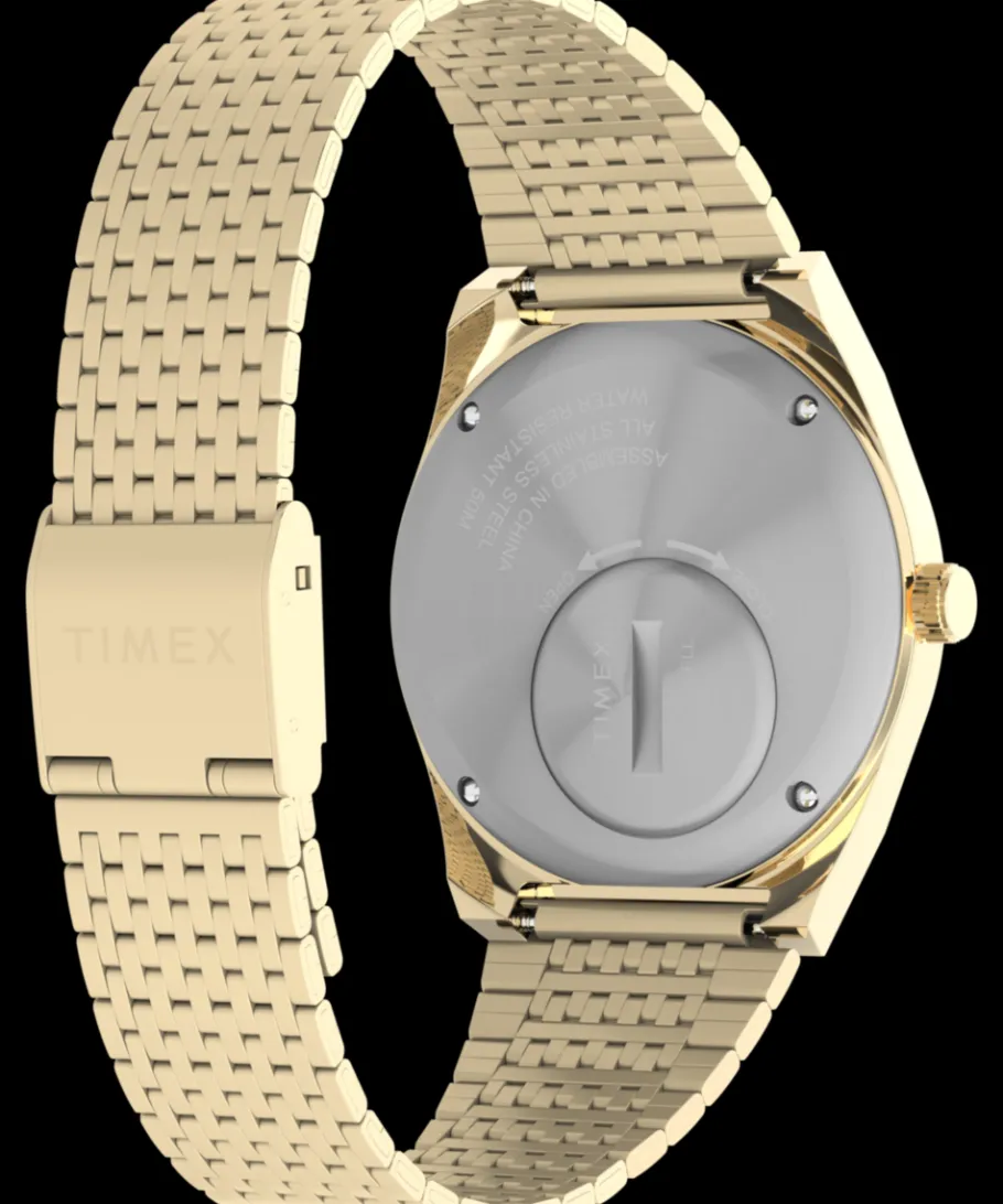 Timex Vintage|Stainless Steel*Q ® Falcon Eye 38mm Stainless Steel Bracelet Watch