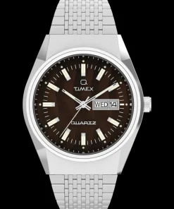 Timex Vintage|Stainless Steel*Q ® Falcon Eye 38mm Stainless Steel Bracelet Watch