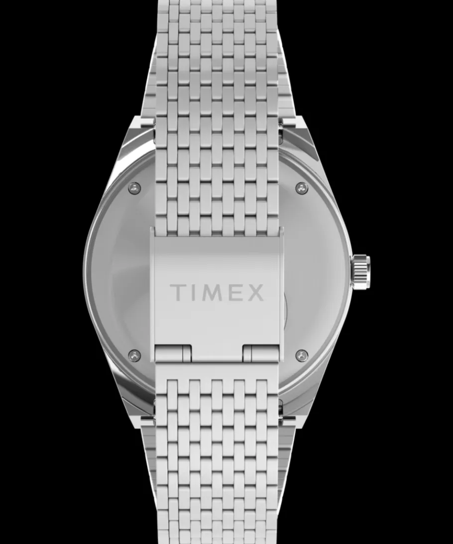 Timex Vintage|Stainless Steel*Q ® Falcon Eye 38mm Stainless Steel Bracelet Watch