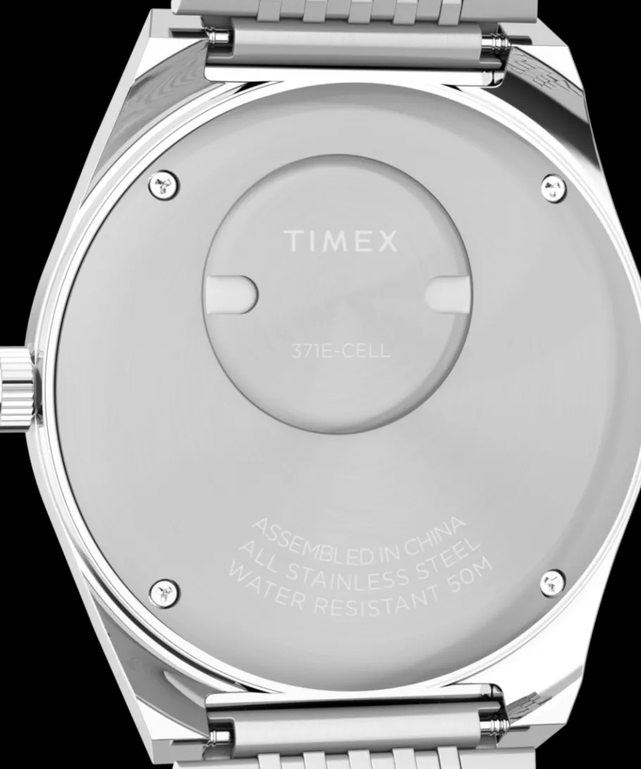 Timex Vintage|Stainless Steel*Q ® Falcon Eye 38mm Stainless Steel Bracelet Watch