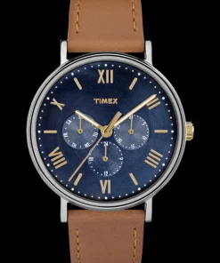 Timex Leather*Southview Multifunction 41mm Leather Strap Watch