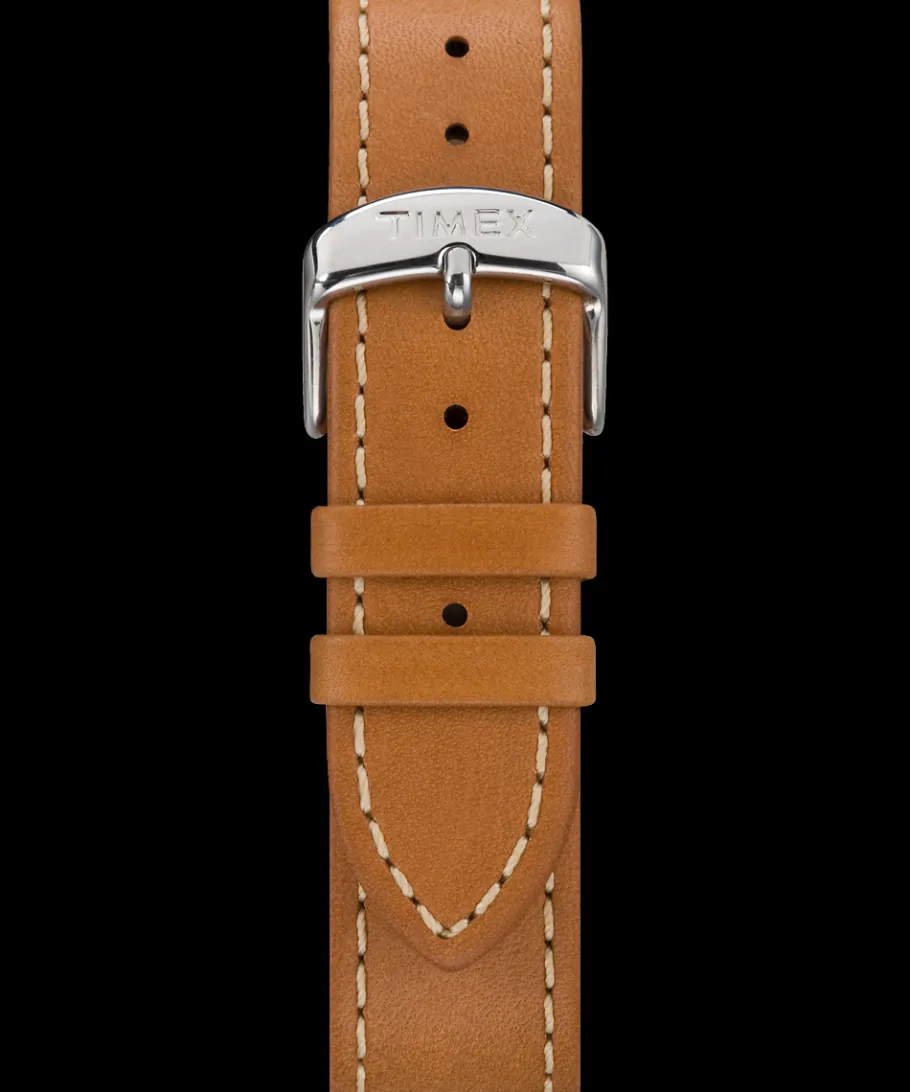 Timex Straps*Tan Two-Piece Stitched Leather Strap