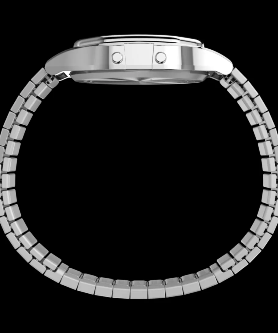 Women Timex Silver-tone|Digital*80 34mm Stainless Steel Expansion Band Watch