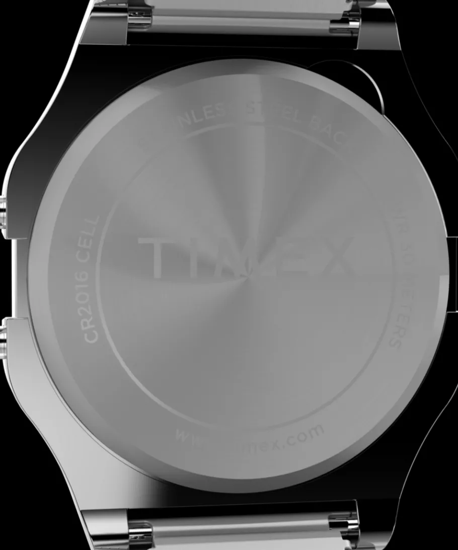 Women Timex Silver-tone|Digital*80 34mm Stainless Steel Expansion Band Watch