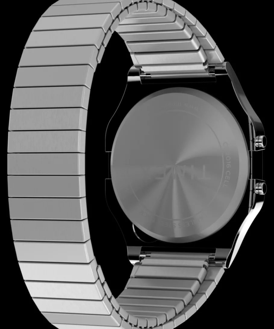 Women Timex Silver-tone|Digital*80 34mm Stainless Steel Expansion Band Watch