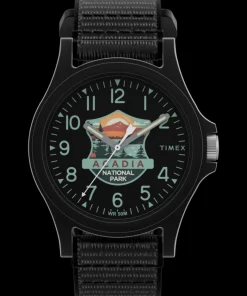 Timex Black Watches*Acadia National Park 40mm Fabric Strap Watch