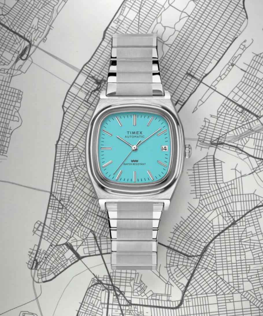Timex Vintage|Automatic*® Automatic 1983 E Line 34mm Stainless Steel Expansion Band Watch