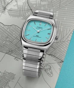 Timex Vintage|Automatic*® Automatic 1983 E Line 34mm Stainless Steel Expansion Band Watch