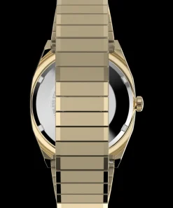 Timex Vintage|Automatic*® Automatic 1983 E Line 34mm Gold Tone Expansion Band Watch