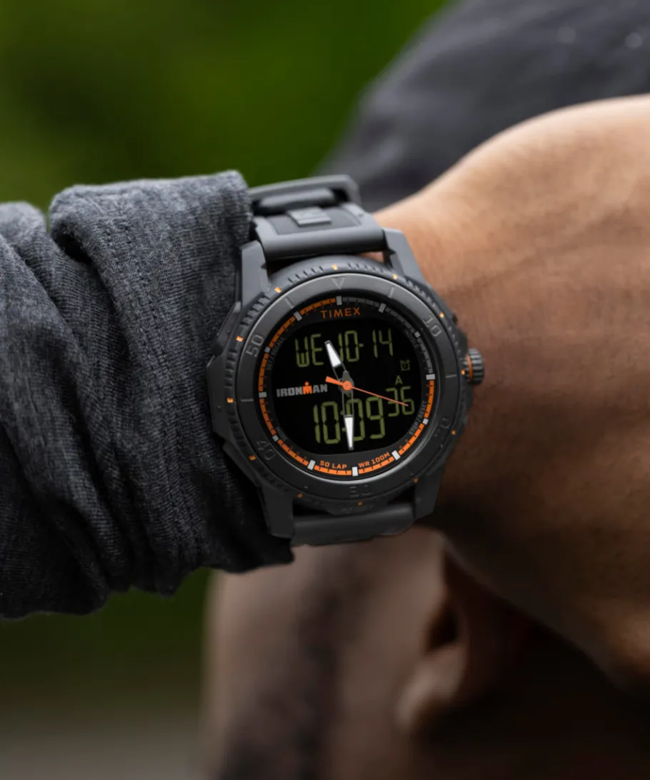 Timex Digital|Chronograph*® IRONMAN® Adrenaline Ana-digi 46mm PU Strap Watch