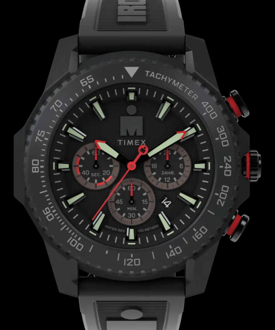Timex Digital|Chronograph*® IRONMAN® Adrenaline Chronograph 48mm PU Strap Watch