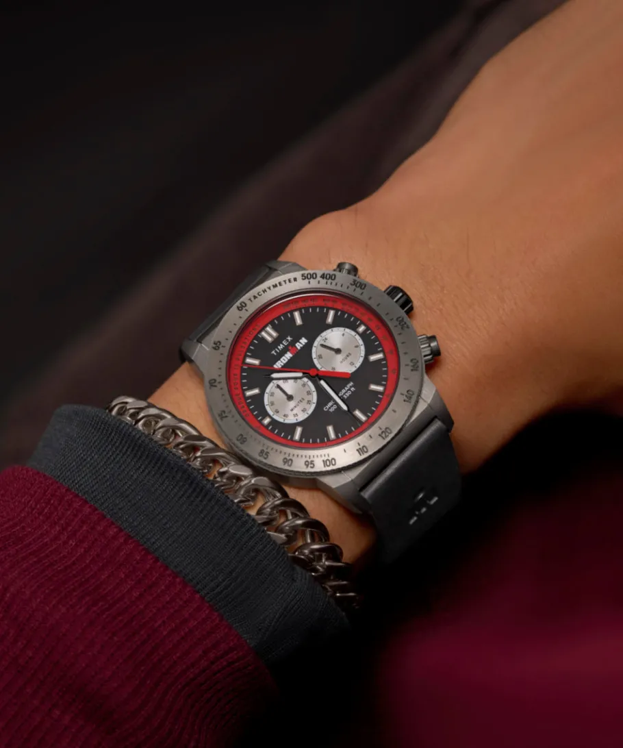 Timex Chronograph|Black Watches*® IRONMAN® Challenger Chronograph 44mm Silicone Strap Watch