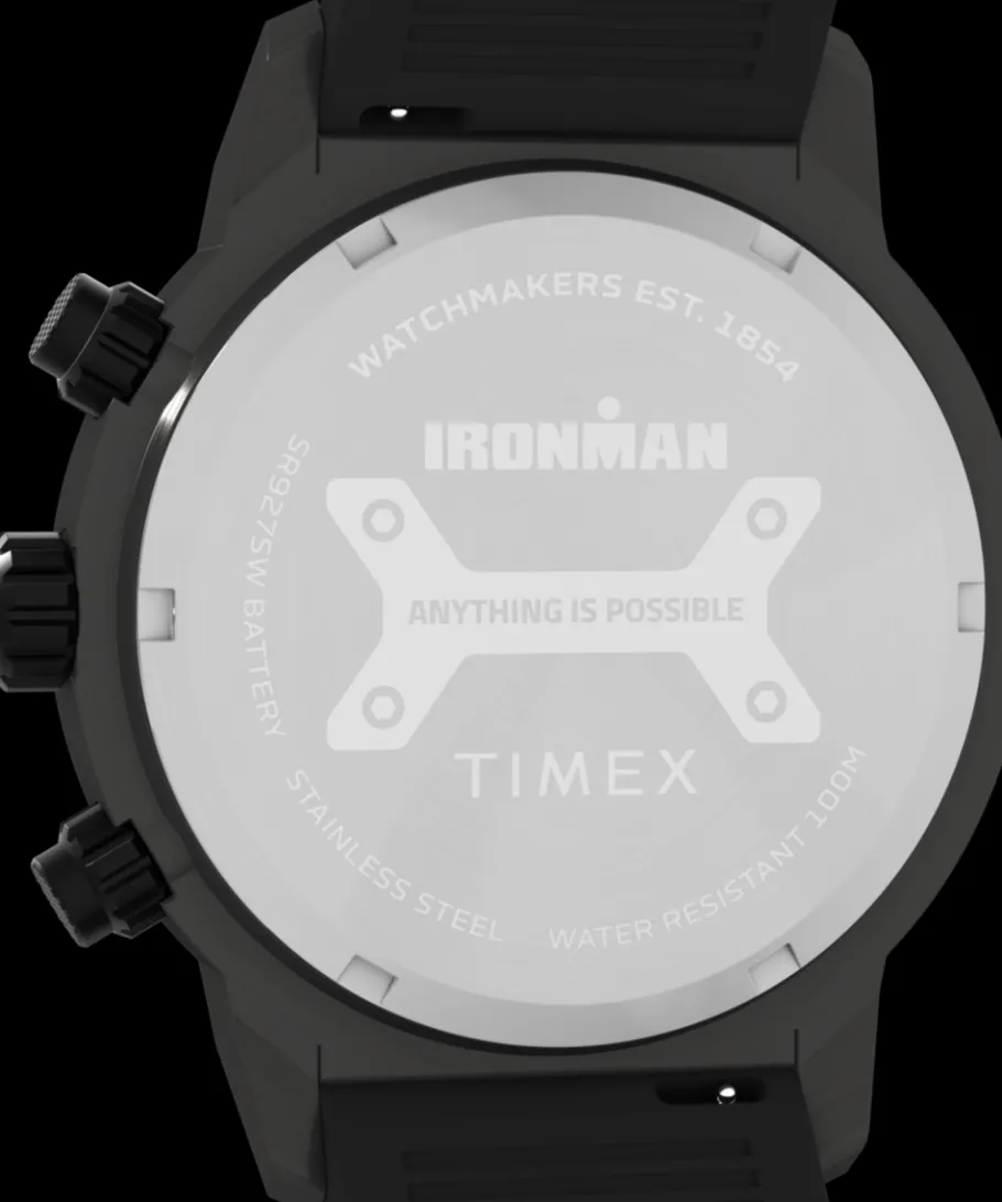 Timex Chronograph|Black Watches*® IRONMAN® Challenger Chronograph 44mm Silicone Strap Watch