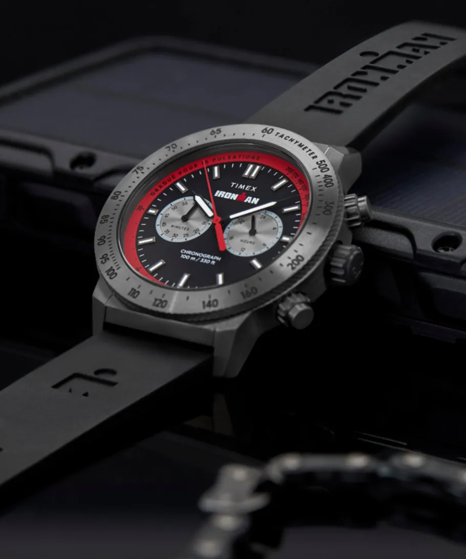 Timex Chronograph|Black Watches*® IRONMAN® Challenger Chronograph 44mm Silicone Strap Watch