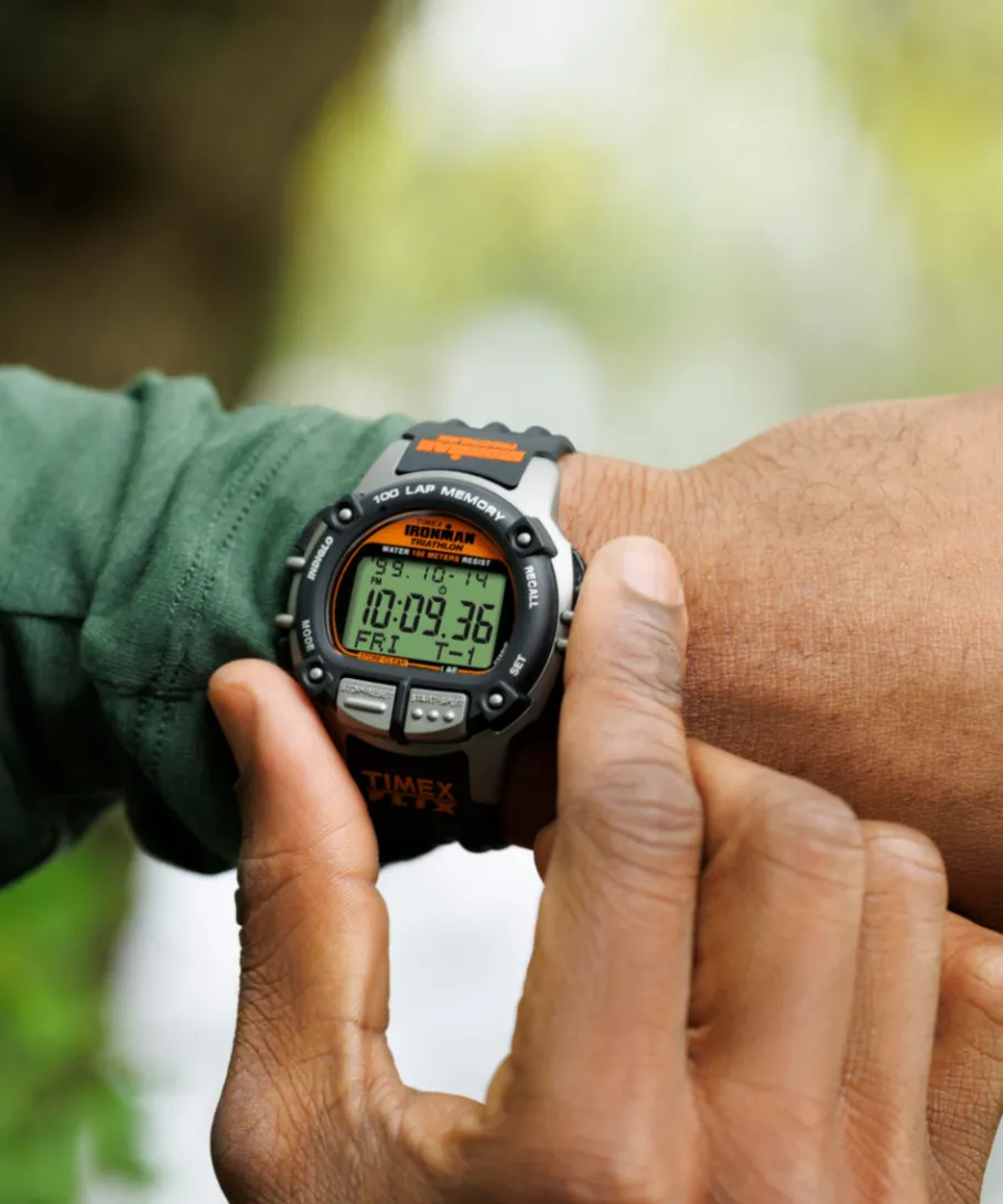 Timex Digital*® IRONMAN® Flix 100 Lap 42mm PU Strap Watch