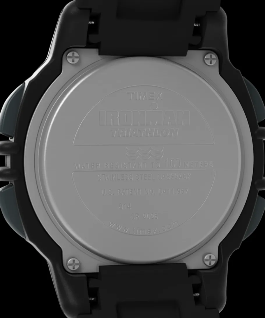 Timex Digital*® IRONMAN® Flix 100 Lap 42mm PU Strap Watch